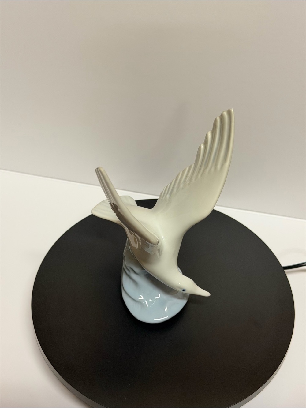 Porcelain Turtle Dove Figurine in Cream and Light Blue